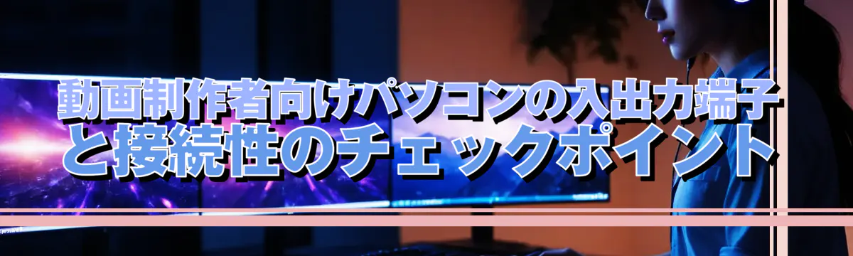 動画制作者向けパソコンの入出力端子と接続性のチェックポイント