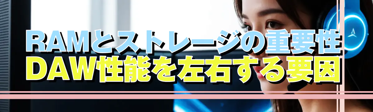 RAMとストレージの重要性 DAW性能を左右する要因