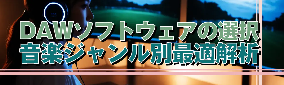 DAWソフトウェアの選択 音楽ジャンル別最適解析