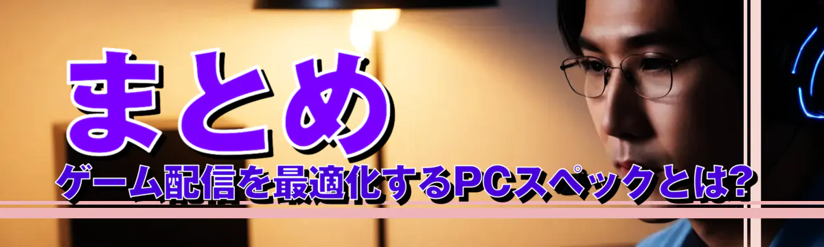 まとめ ゲーム配信を最適化するPCスペックとは?