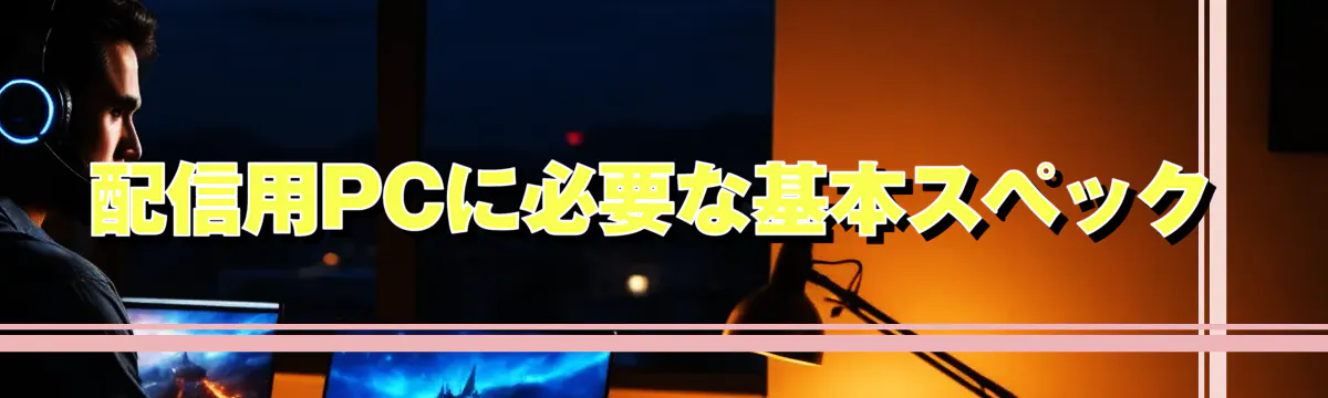 配信用PCに必要な基本スペック
