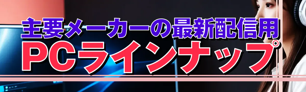 主要メーカーの最新配信用PCラインナップ
