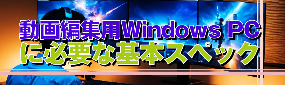 動画編集用Windows PCに必要な基本スペック
