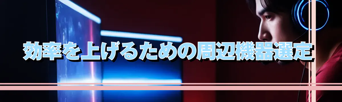 効率を上げるための周辺機器選定
