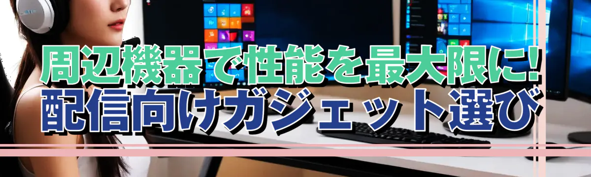 周辺機器で性能を最大限に! 配信向けガジェット選び
