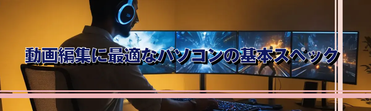 動画編集に最適なパソコンの基本スペック