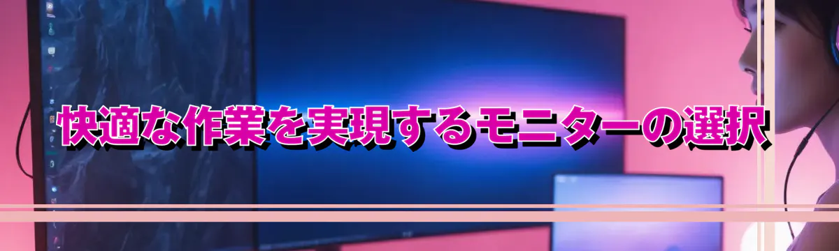 快適な作業を実現するモニターの選択