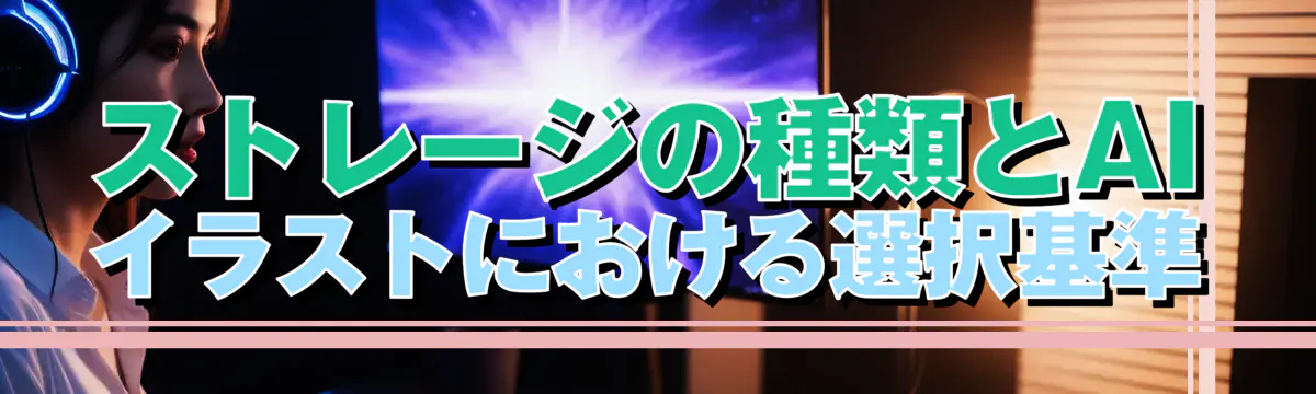 ストレージの種類とAIイラストにおける選択基準
