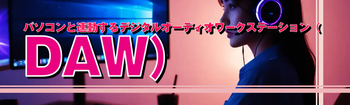 パソコンと連動するデジタルオーディオワークステーション(DAW)