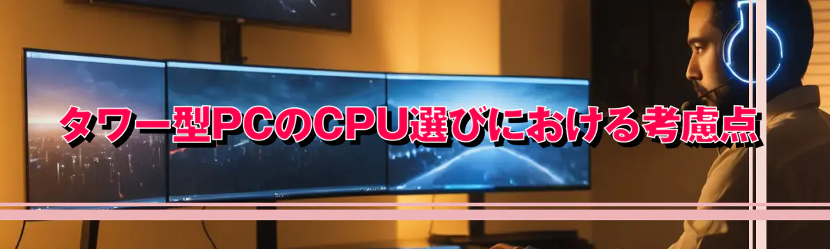 タワー型PCのCPU選びにおける考慮点
