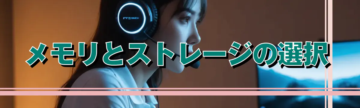 メモリとストレージの選択