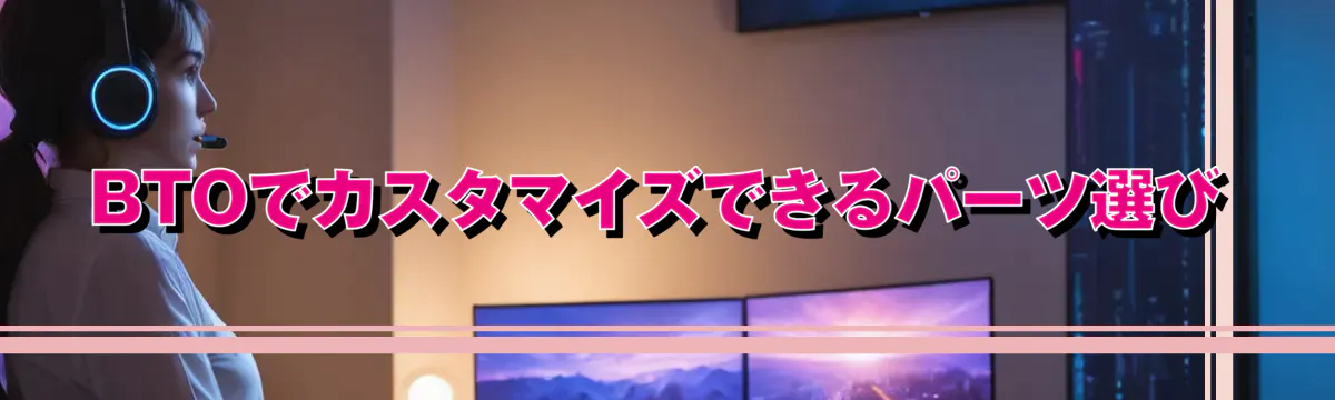 BTOでカスタマイズできるパーツ選び