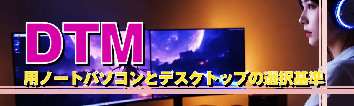 DTM用ノートパソコンとデスクトップの選択基準

