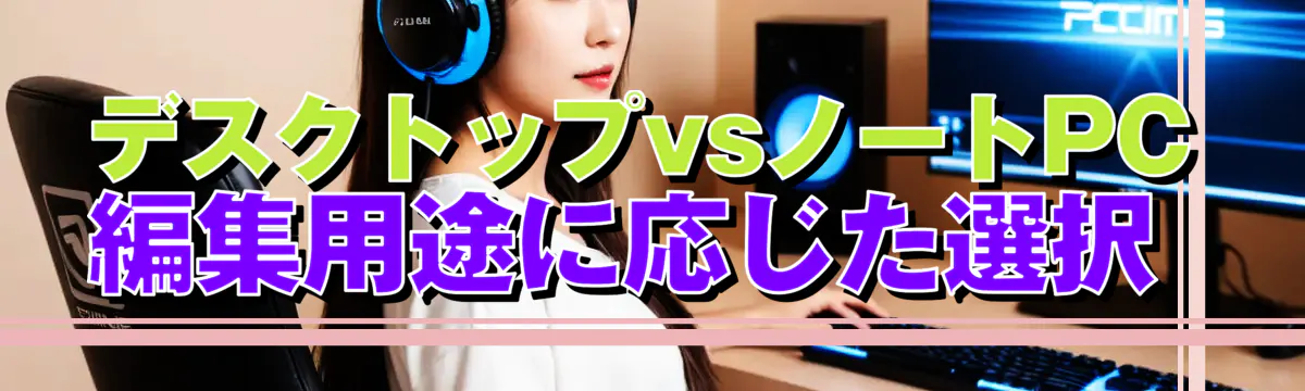 デスクトップvsノートPC 編集用途に応じた選択