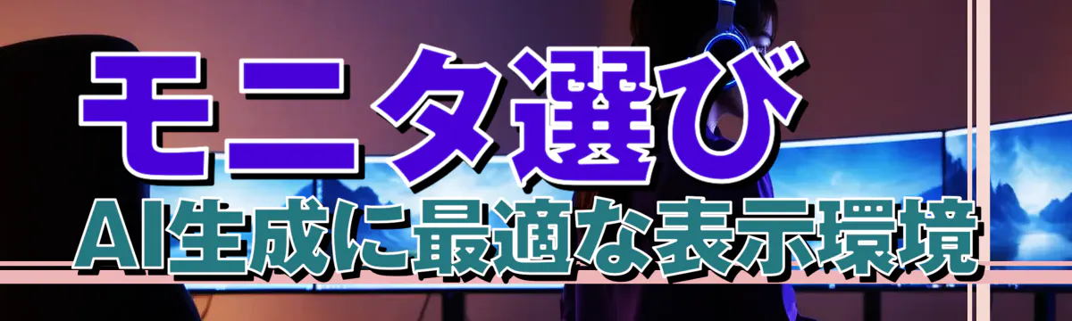 モニタ選び AI生成に最適な表示環境
