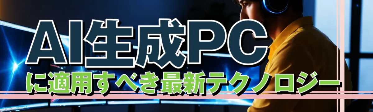 AI生成PCに適用すべき最新テクノロジー
