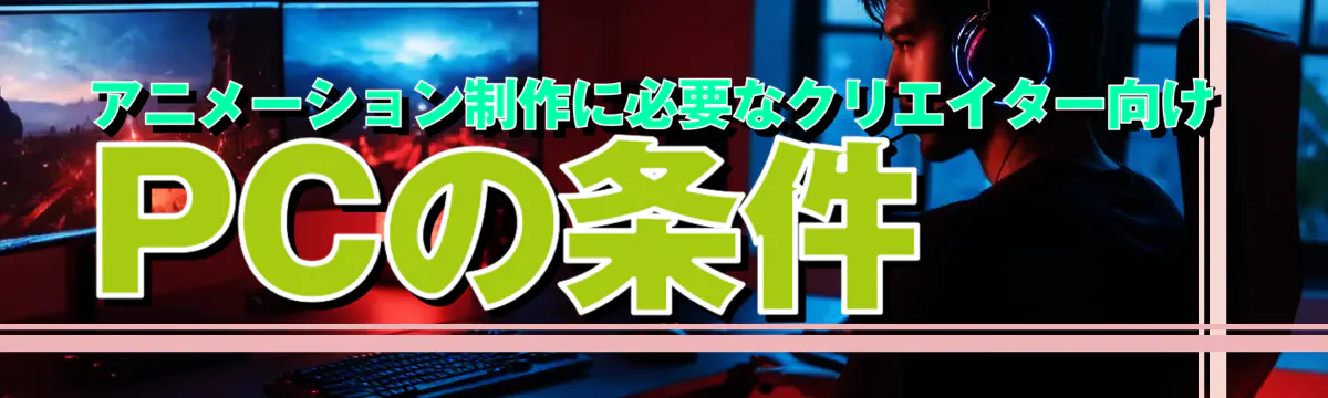 アニメーション制作に必要なクリエイター向けPCの条件