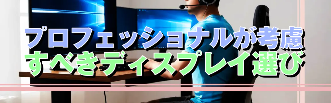 プロフェッショナルが考慮すべきディスプレイ選び