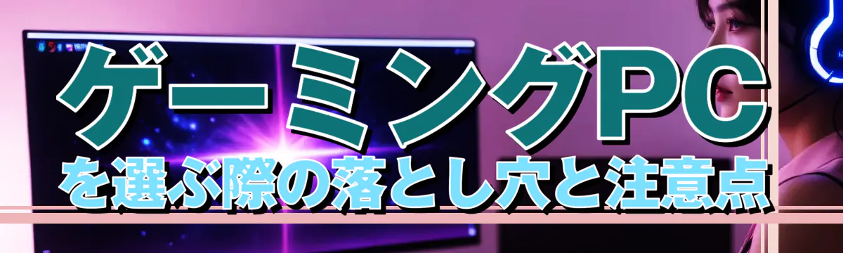 ゲーミングPCを選ぶ際の落とし穴と注意点