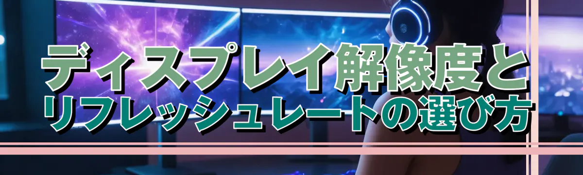 ディスプレイ解像度とリフレッシュレートの選び方