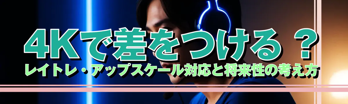 4Kで差をつける ? レイトレ・アップスケール対応と将来性の考え方