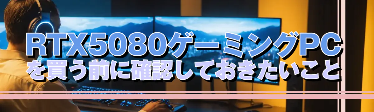 RTX5080ゲーミングPCを買う前に確認しておきたいこと