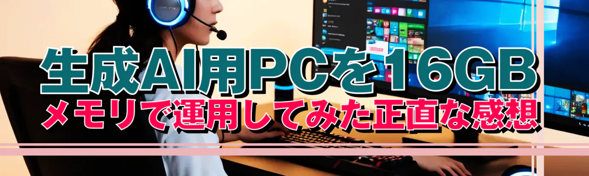 生成AI用PCを16GBメモリで運用してみた正直な感想