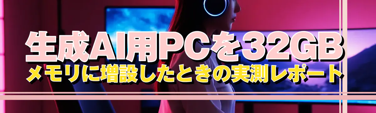 生成AI用PCを32GBメモリに増設したときの実測レポート
