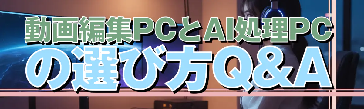 動画編集PCとAI処理PCの選び方Q&A