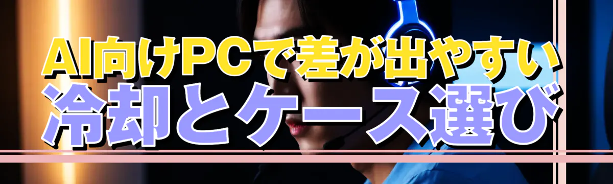 AI向けPCで差が出やすい冷却とケース選び