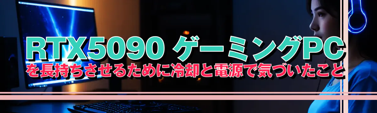 RTX5090 ゲーミングPCを長持ちさせるために冷却と電源で気づいたこと