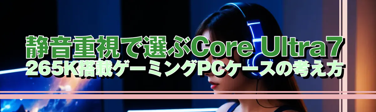 静音重視で選ぶCore&nbsp;Ultra7 265K搭載ゲーミングPCケースの考え方