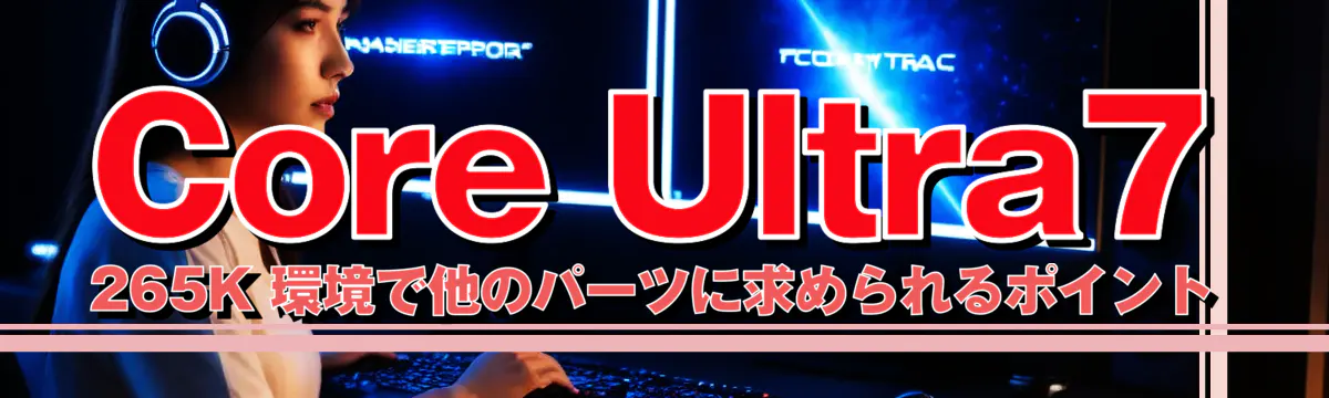Core Ultra7 265K 環境で他のパーツに求められるポイント