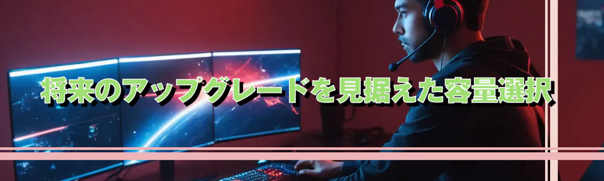 将来のアップグレードを見据えた容量選択