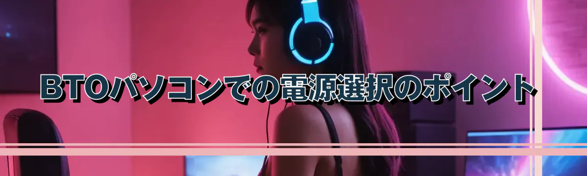 BTOパソコンでの電源選択のポイント