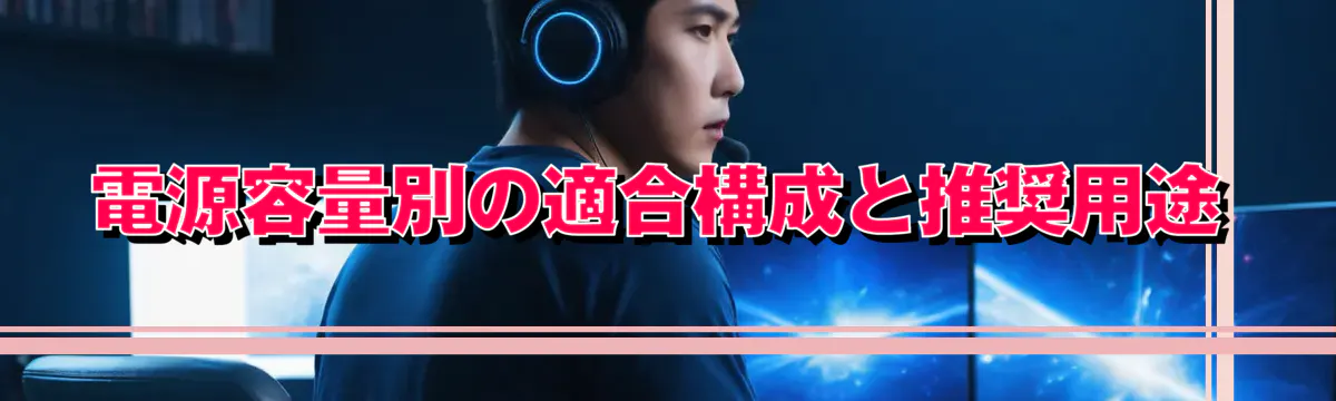 電源容量別の適合構成と推奨用途