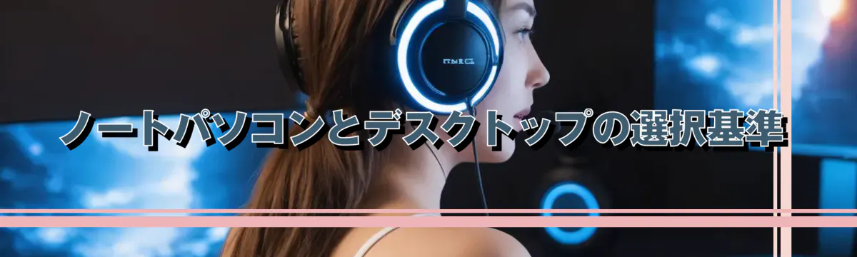 ノートパソコンとデスクトップの選択基準