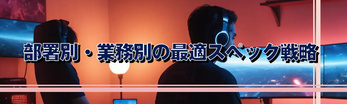 部署別・業務別の最適スペック戦略
