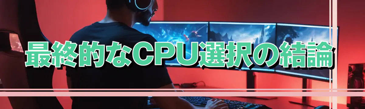 最終的なCPU選択の結論
