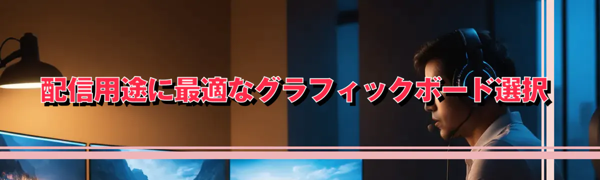 配信用途に最適なグラフィックボード選択