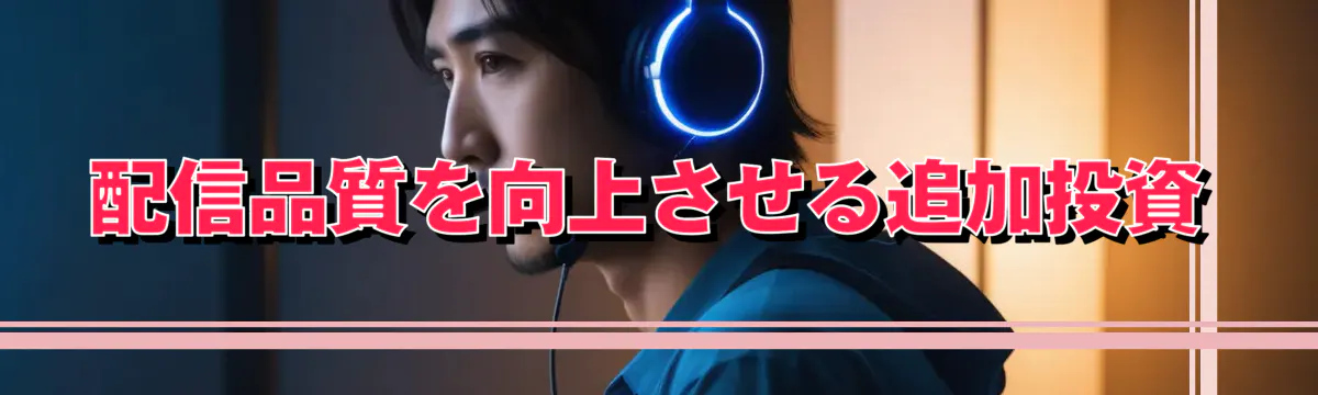 配信品質を向上させる追加投資