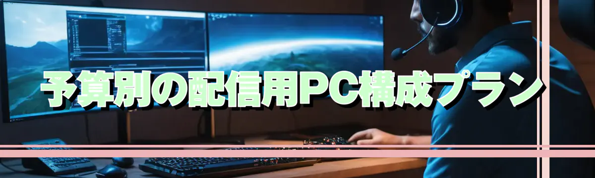 予算別の配信用PC構成プラン