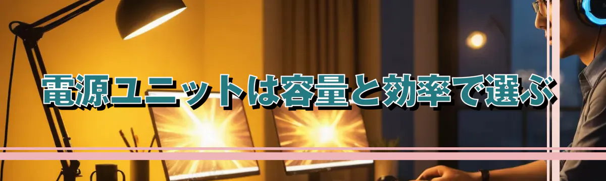 電源ユニットは容量と効率で選ぶ
