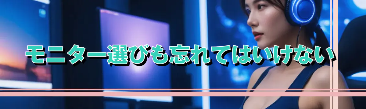 モニター選びも忘れてはいけない