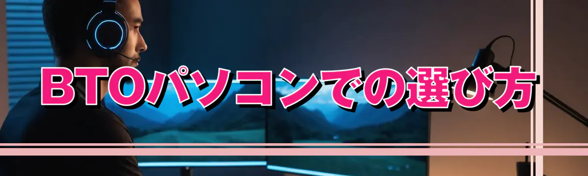BTOパソコンでの選び方