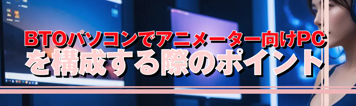 BTOパソコンでアニメーター向けPCを構成する際のポイント