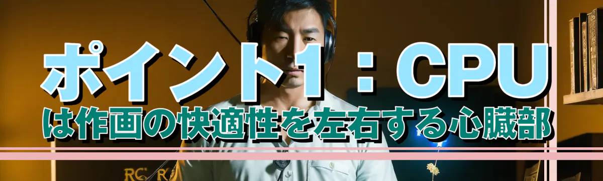 ポイント1：CPUは作画の快適性を左右する心臓部
