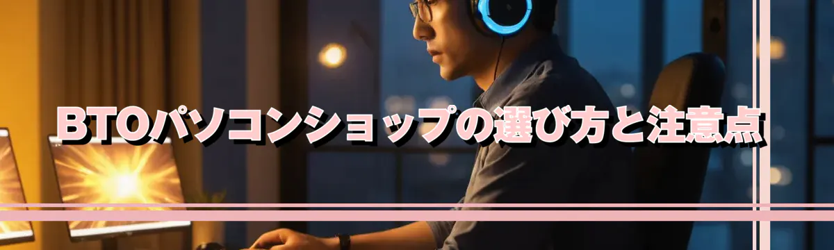 BTOパソコンショップの選び方と注意点