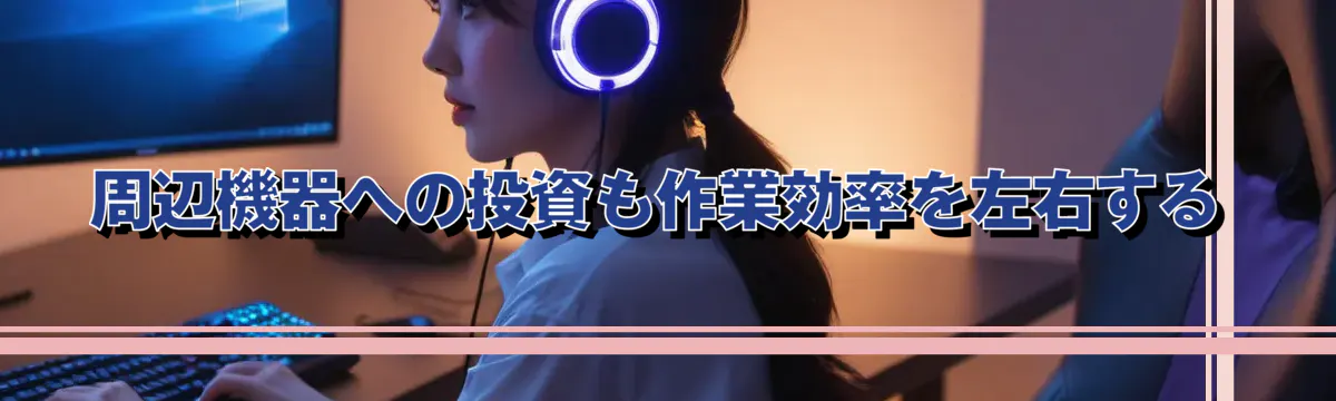 周辺機器への投資も作業効率を左右する