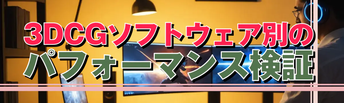 3DCGソフトウェア別のパフォーマンス検証